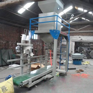 陕西宝鸡饲料定量包装秤安装调试完成！